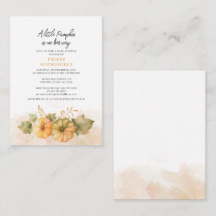 Budgetera liten Pumpkin på hennes sätt att visa ba Anteckningskort