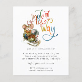 Budgetera Mice Jingle hela julafton Inbjudan