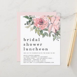 Budgetera Möhippan Blommigtar Luncheon Inbjudan