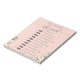 Budgetera Möhippan sa hon att hon sa Anteckningsbl Anteckningsblock