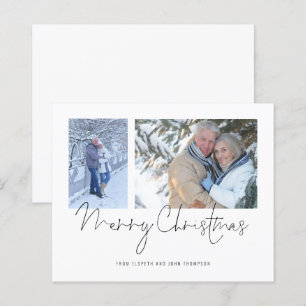 Budgetera par 2 fotoskript-God jul-kort