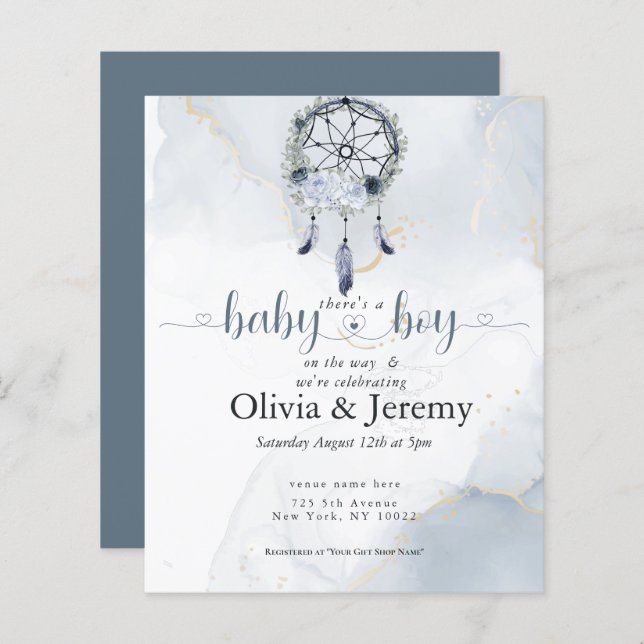 Budgetera Pojke på Way Dusty Blue DreamCatcher (Fram/baksida)