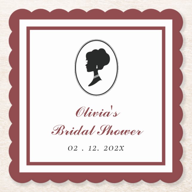 Budgetera Röd ros Blommigt Bridgerton Möhippa Underlägg Papper (Framsida)