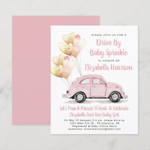 Budgetera Rosa bil-enhet efter Baby Sprinkle-inbju