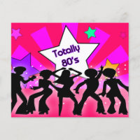 Budgetera Rosa totalt 80 Retro Party-inbjudningar