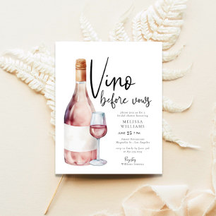 Budgetera Rosa Vino före Vows-Möhippa Flygblad