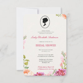 Budgetera Rosa WildblommBridgerton Möhippa Inbjudningar