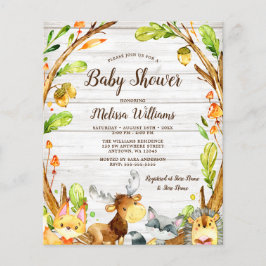 Budgetera Rustic Woodland Animals Baby Shower