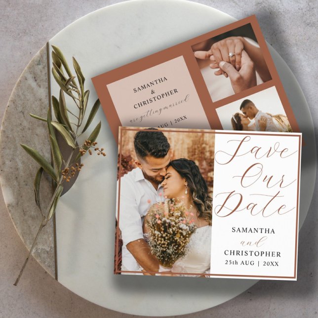Budgetera Spara vårt datum Terracotta Photo Bröllo (Skapare uppladdad)