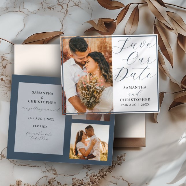 Budgetera Spara vårt Mörk blått foto Bröllop (Skapare uppladdad)