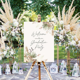 Budgetera studenten pampas botaniska moderna elega poster