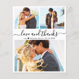 Budgetera Tack-skriptkort för fotokollage i Bröllo