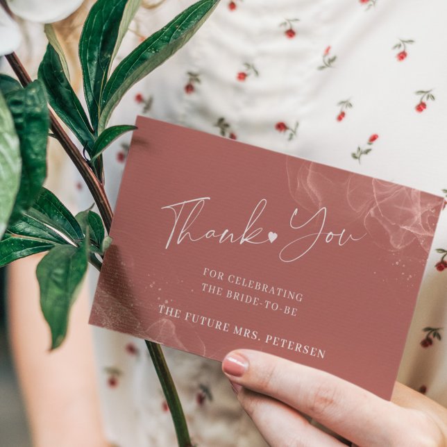 Budgetera terracotta  möhippa tack anteckningskort (Skapare uppladdad)