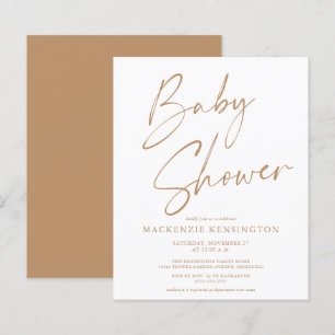 Budgetera till handskrivet skript, babyvisningspro