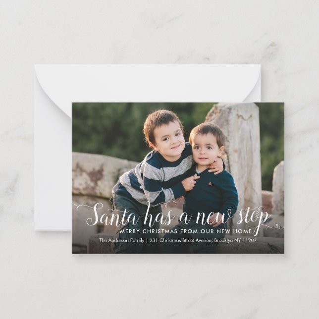 Budgetera tomtens nya hemstoppsfoto - Flytta för H Anteckningskort (Framsida)