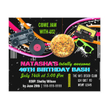 Budgetera totalt 80 års inbjudan till Retro Birthd