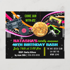 Budgetera totalt 80 års inbjudan till Retro Birthd