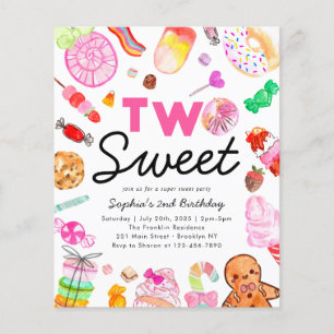 Budgetera TVÅ SWEET Candy Kids Candyland Birthday
