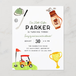 Budgetera vår lilla Golfer Bag Cart Golf Birthday