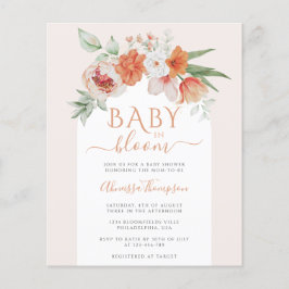 Budgetera Vår Peach Blommigt Baby i Bloom Shower
