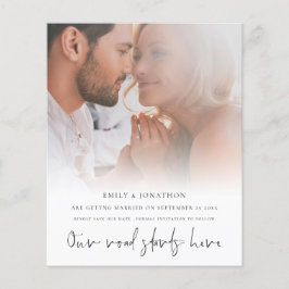 Budgetera vår väg börjar här fotospara datumet