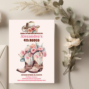 Budgetera Vilda western Cowgirl-Födelsedagsfest Reklamblad