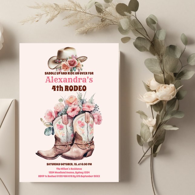 Budgetera Vilda western Cowgirl-Födelsedagsfest Reklamblad (Skapare uppladdad)