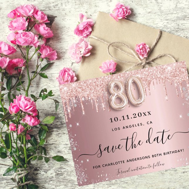 Budgeterad 80-årsdag  silver spara datumet (Skapare uppladdad)