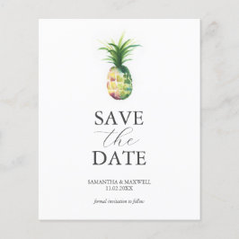 Budgeterad ananas Bröllop spara datum Flygblad