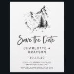 Budgeterad återgivningsstatus Spara datuminbjudan Reklamblad<br><div class="desc">Budget Rustic Wilderness Save the Date Invation (spara datuminbjudan) har en hand som illustrerar det stora berget och det evergreen gräs träd med handskrivet manusformat. Spara datumet ingår i en samling.</div>