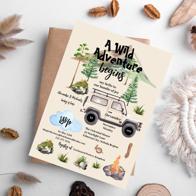 Budgeterad Äventyr babystödraster för vattenfärgsk Reklamblad (Skapare uppladdad)