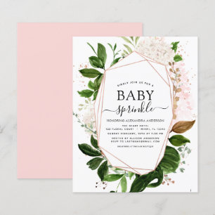 Budgeterad Baby Sprinkle Shower Greenery Geometric