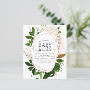 Budgeterad Baby Sprinkle Shower Greenery Geometric