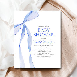 Budgeterad blå vattenfärgsbabybabykläder flygblad
