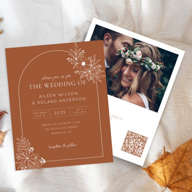 Budgeterad Blommigt Arch Terracotta Photo Boho Brö (Skapare uppladdad)