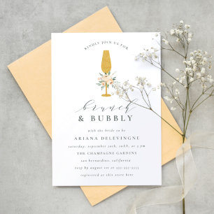 Budgeterad Blommigt Champagne Möhippa Brunch & Bub