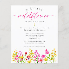 Budgeterad Blommigt för Wildblomsterbabyskor för v