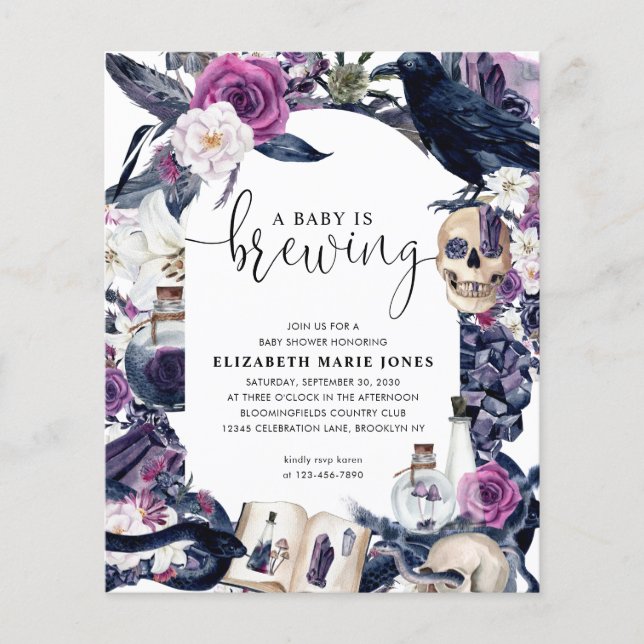 Budgeterad Blommigt Halloween Baby är en blåssling (Framsida)