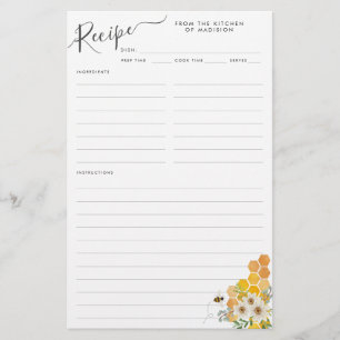 Budgeterad Blommigt Honeycomb Bumblebee Kitchen Re Flygblad