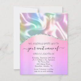 Budgeterad Blommigt QR-Rosa - Holografi