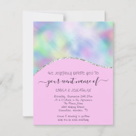 Budgeterad Blommigt QR Rosa Holograph Vinkarare