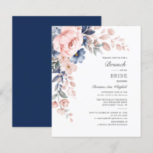 Budgeterad Blommigt Rosa Blue Watercolor Möhippa B