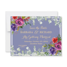 Budgeterad Blommigt Spara av vattenfärg för Lila