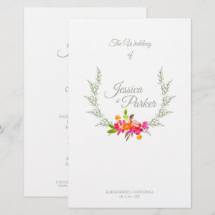 Budgeterad Blommigt Vattenfärgad Elegant Garland 