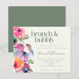 Budgeterad Boho Watercolor Flower Möhippa Brunch