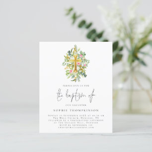 Budgeterad botanisk eukalyptus Kor Baptism Inbjuda