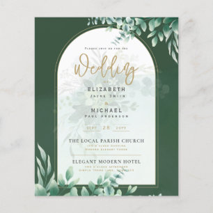 Budgeterad botanisk eukalyptus Wedding INVITE