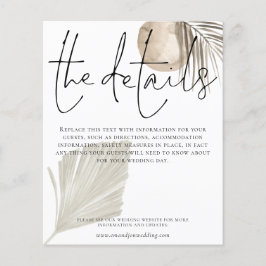 Budgeterad Bröllop - detaljer Boho Pampas Grass