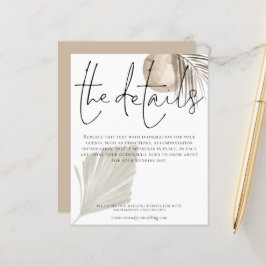 Budgeterad Bröllop - detaljer Boho Pampas Grass