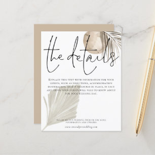 Budgeterad Bröllop - detaljer Boho Pampas Grass